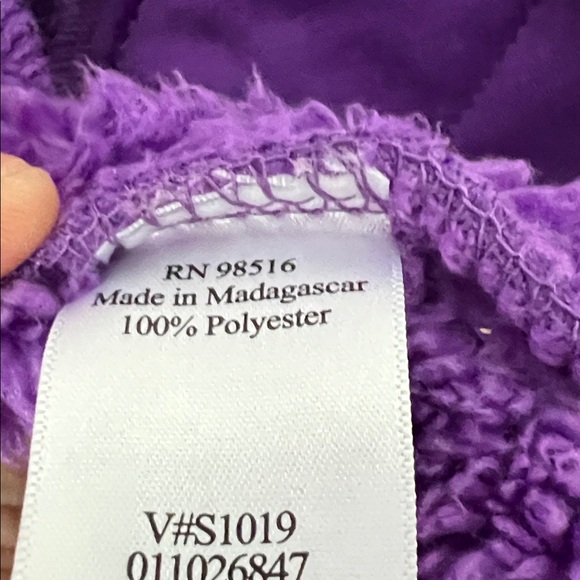Coldwater Creek Rich Purple Fleece - Picture 6 of 7